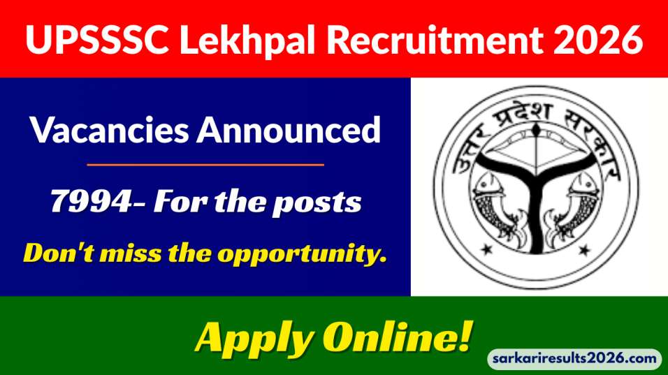 UPSSSC Lekhpal Recruitment 2026