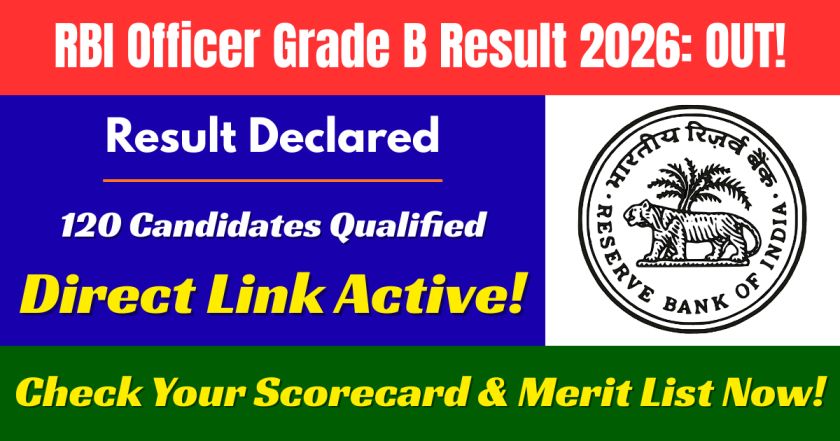 RBI Officer Grade B Result 2026