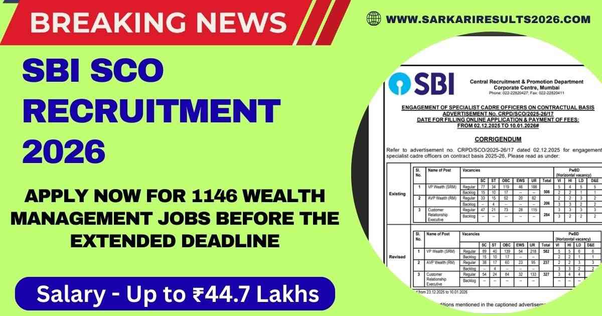 SBI SCO Recruitment 2026