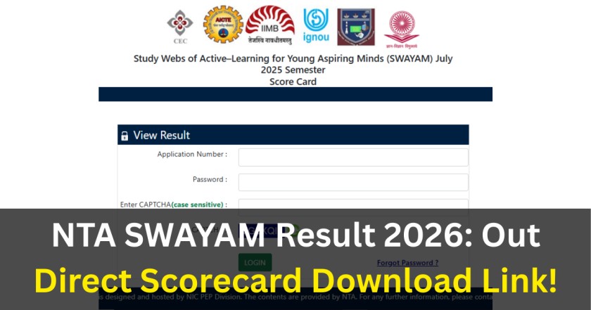 NTA SWAYAM Result 2026