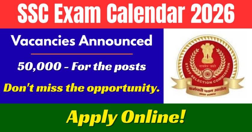 SSC Exam Calendar 2026