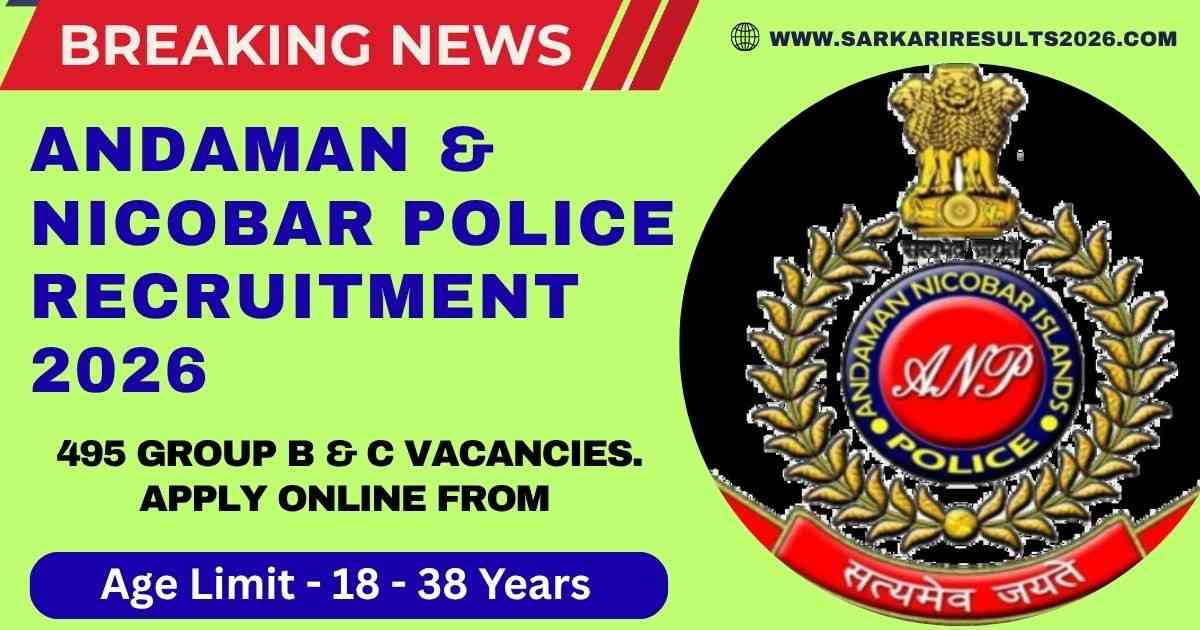 Andaman Police Constable SI Recruitment