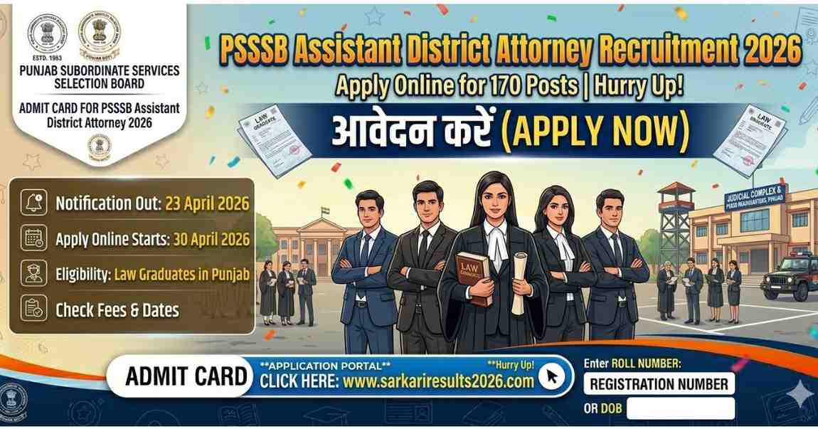 PSSSB Assistant District Attorney Recruitment 2026