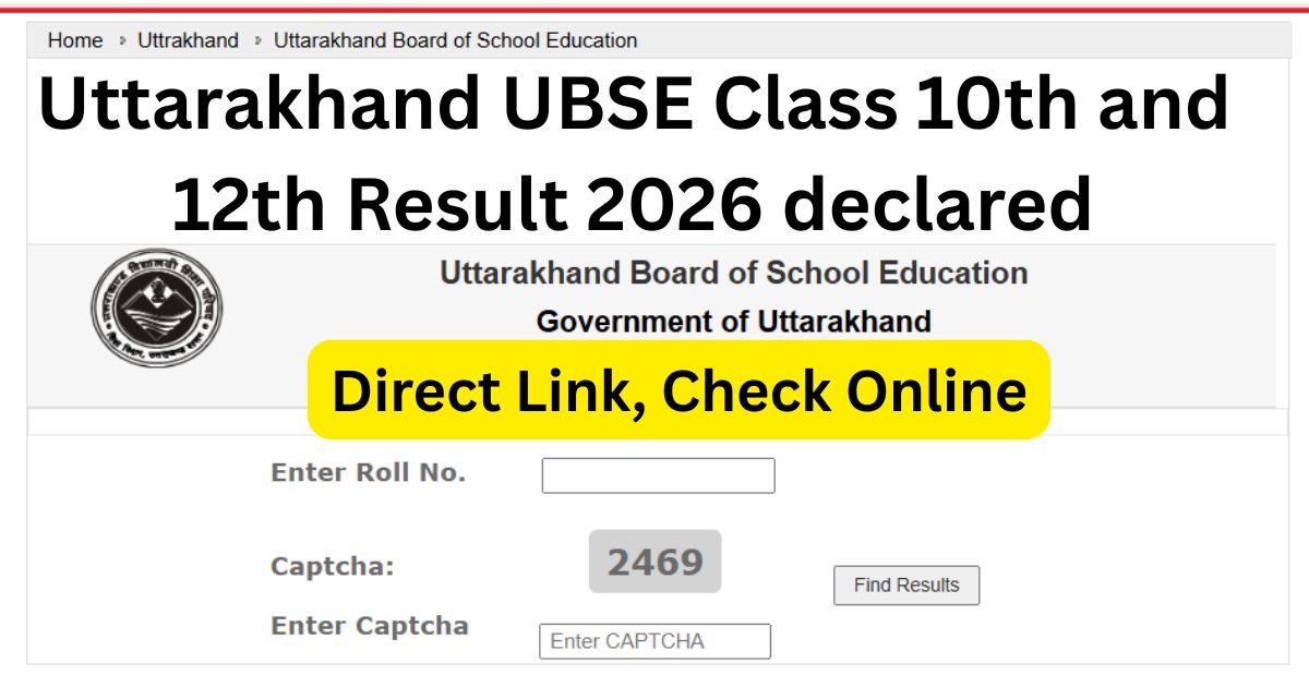 Uttarakhand UBSE Class 10th and 12th Result 2026 declared